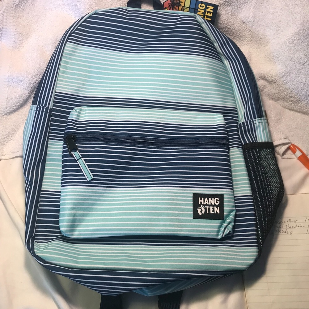 New Hang Ten Blue and Green Back Pack